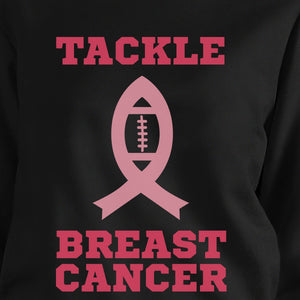 Tackle Breast Cancer Football Black SweatShirt