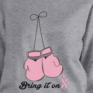 Bring It On Breast Cancer Awareness Boxing Grey SweatShirt