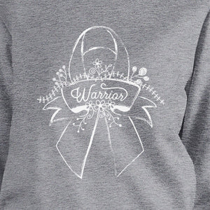 Warrior Breast Cancer Awareness Grey SweatShirt