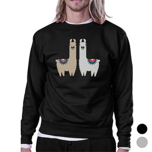 Llama Pattern Unisex Crewneck Sweatshirt