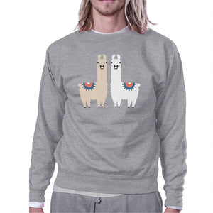 Llama Pattern Unisex Crewneck Sweatshirt