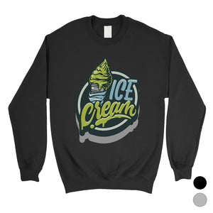 Green Ice Cream Unisex Crewneck Sweatshirt Cute Vintage Design Gift