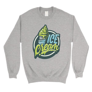 Green Ice Cream Unisex Crewneck Sweatshirt Cute Vintage Design Gift