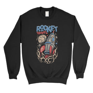 Rocket Travel Unisex Crewneck Sweatshirt Pullover Fleece Gifts