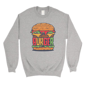 Juicy Burger Unisex Crewneck Sweatshirt Pullover For Burger Lovers