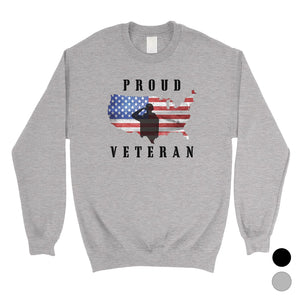 Proud Veteran Sweatshirt Unisex Round Neck US Army Gift Sweatshirt