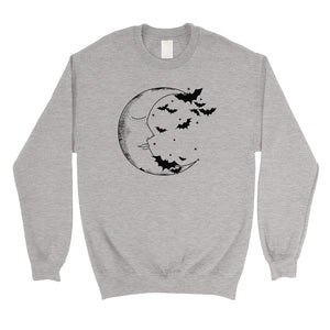 Moon And Bats Unisex Crewneck Sweatshirt