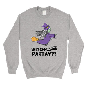 Witch Way To Partay Unisex Crewneck Sweatshirt