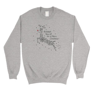 Line Art Rudolph Unisex Crewneck Sweatshirt