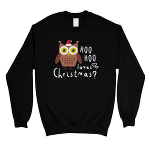 Hoo Christmas Owl Unisex Crewneck Sweatshirt