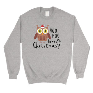 Hoo Christmas Owl Unisex Crewneck Sweatshirt
