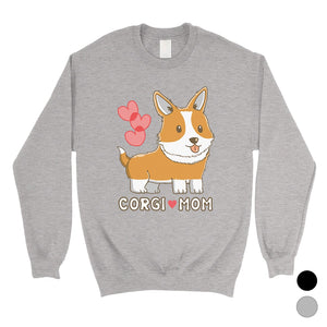 Corgi Mom Unisex Crewneck Sweatshirt Cute Corgi Lover Gift For Her