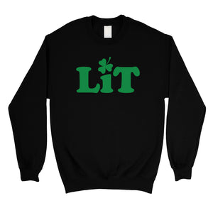 Lit Shamrock Unisex Saint Patrick's Day Sweatshirt Funny Irish Gift