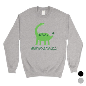 Shamrock Saurus Sweatshirt Unisex Funny St Patrick's Day Outfit