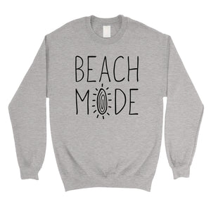 365 Printing Beach Mode Unisex Crewneck Sweatshirt Pullover Cute Summer Gift
