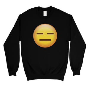 Emoji-Emotionless Unisex Crewneck Sweatshirt Empty Funny Halloween