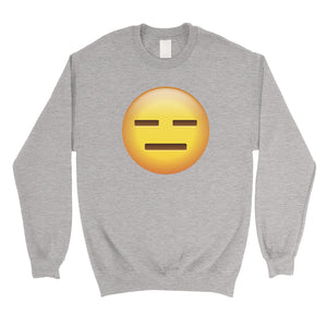 Emoji-Emotionless Unisex Crewneck Sweatshirt Empty Funny Halloween