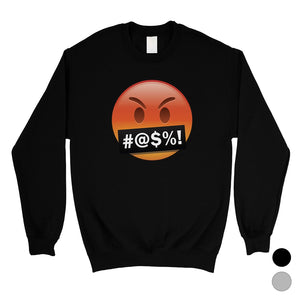 Emoji-Angry Unisex Crewneck Sweatshirt Perfect Funny Halloween Gift