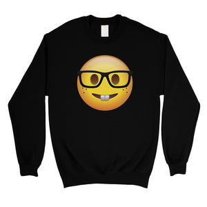 Emoji-Nerd Unisex Crewneck Sweatshirt Cute Wholesome Halloween Gift