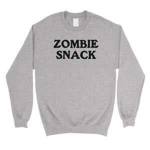 Zombie Snack Unisex Crewneck Sweatshirt Halloween Costume Gag Gift