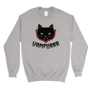 Vampurrr Funny Halloween Costume Cute Unisex Crewneck Sweatshirt