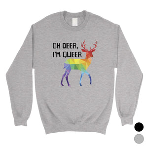 LGBT Deer Queer Rainbow Unisex SweaShirt