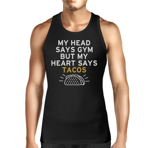 My Heart Says Tacos Unisex Tank Top Funny Gym Tanks Workout tee - 365INLOVE