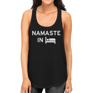 Namaste In Bed Tank Top Yoga Work Out Tank Top Cute Yoga Racerback - 365INLOVE