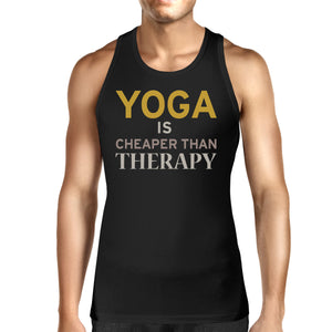 Yoga Is Cheaper Than Therapy Unisex Tank Top Yogi Sleeveless Shirt - 365INLOVE