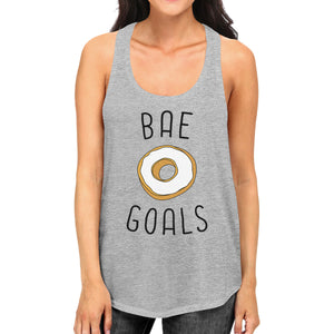 Bae Goals Women's Gray Cute Graphic Tank Top Gift Ideas For Couples - 365INLOVE