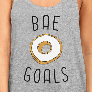 Bae Goals Women's Gray Cute Graphic Tank Top Gift Ideas For Couples - 365INLOVE