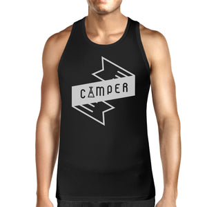 Camper Men's Black Cute Tank Top Trendy Graphic For Camping Lovers - 365INLOVE