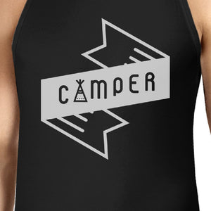 Camper Men's Black Cute Tank Top Trendy Graphic For Camping Lovers - 365INLOVE