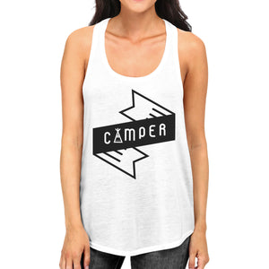 Camper Women's White Tank Top Unique Design Tanks For Summer Trip - 365INLOVE