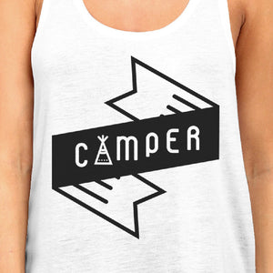 Camper Women's White Tank Top Unique Design Tanks For Summer Trip - 365INLOVE