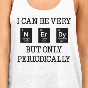 Nerdy Periodically Womens White Tank Top