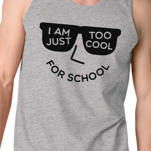 Too Cool For School Mens Grey Tank Top