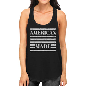 American Made Funny Women Black Sleeveless Top For Independence Day - 365INLOVE