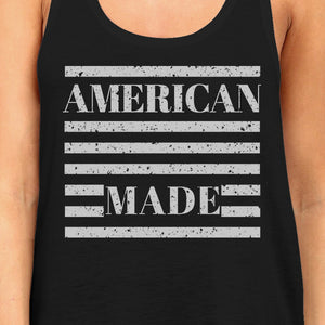 American Made Funny Women Black Sleeveless Top For Independence Day - 365INLOVE