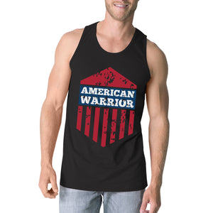 American Warrior Black Crewneck Graphic Tanks For Men Gift For Him - 365INLOVE