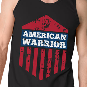 American Warrior Black Crewneck Graphic Tanks For Men Gift For Him - 365INLOVE