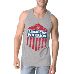 American Warrior Gray Crewneck Graphic Tanks For Men Gift For Him - 365INLOVE