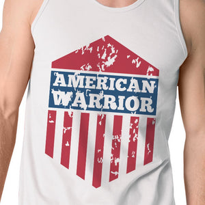 American Warrior White Crewneck Graphic Tanks For Men Gift For Him - 365INLOVE