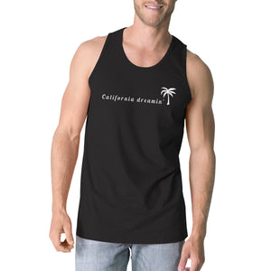 California Dreaming Mens Black Tank Top Lightweight Summer Tanks - 365INLOVE