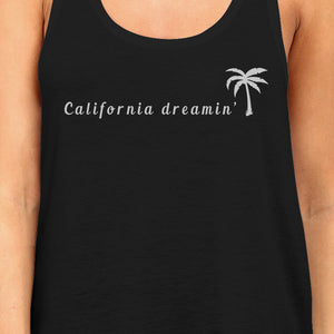 California Dreaming Womens Black Tank Top Lightweight Summer Tanks - 365INLOVE