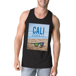 California Beach Sunglass Mens Lightweight Summer Cotton Tank Top - 365INLOVE