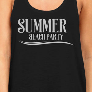 Summer Beach Party Womens Black Tank Top