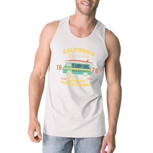 California Beaches Endless Summer Mens White Tank Top