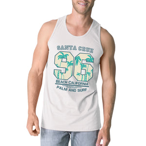 Santa Cruz Beach California Mens White Tank Top