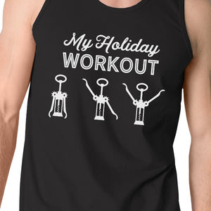 My Holiday Workout Mens Black Tank Top